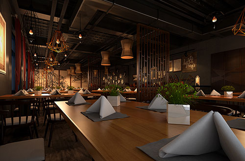 玉环简约大气中式风格餐厅设计装修效果图