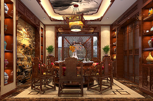 玉环温馨雅致的古典中式家庭装修设计效果图