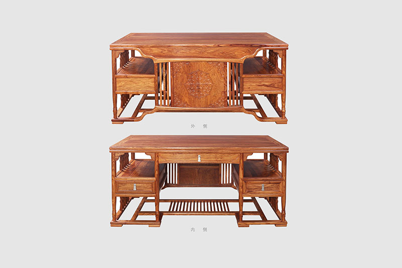 玉环中式家居装饰书房桌椅组合家具效果图